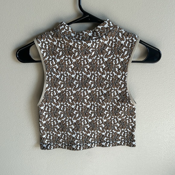 (Xs/s) Gilded Intent floral stretchy tank top - Picture 3 of 3